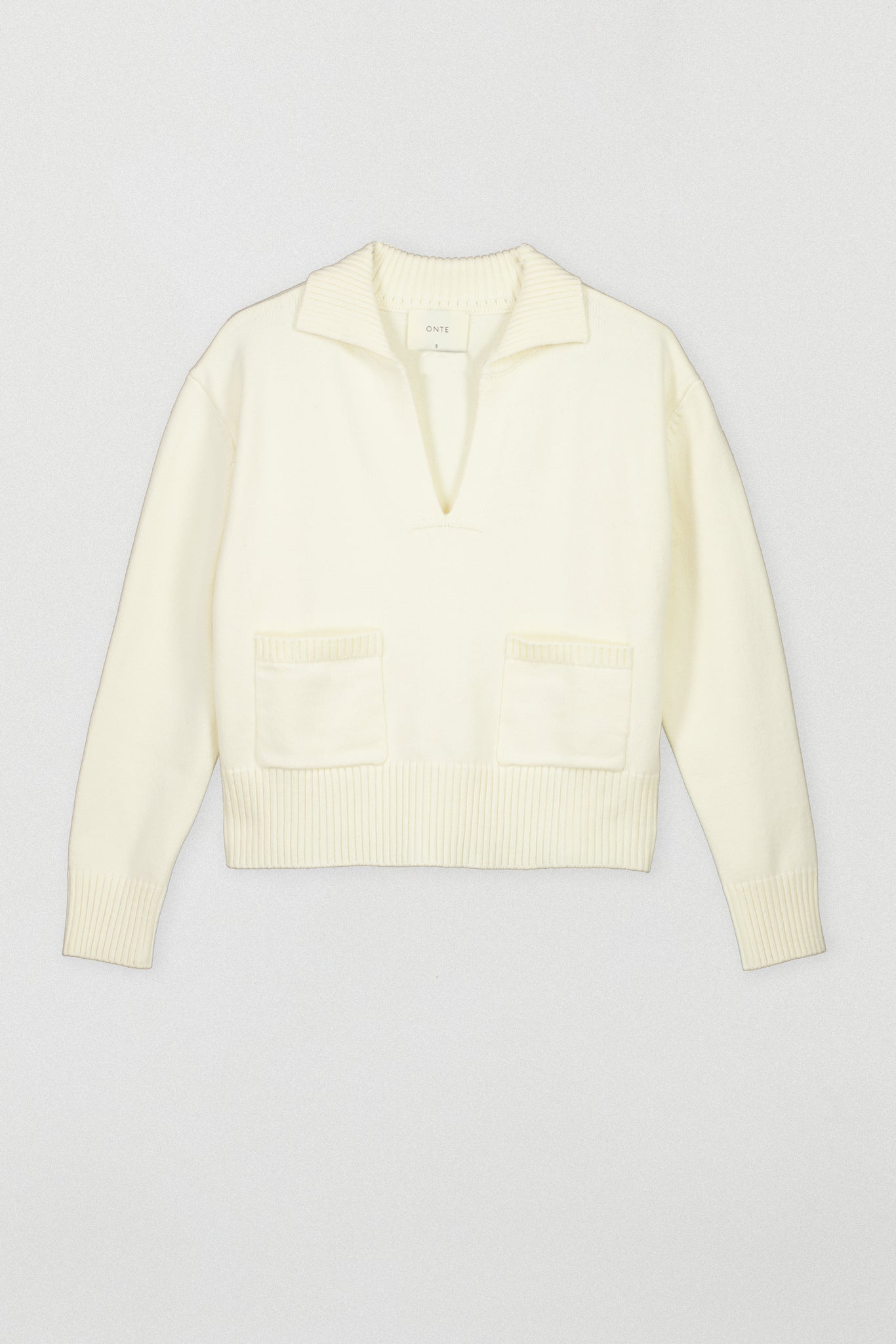 CAMILA COLLAR SWEATER - IVORY