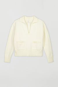 CAMILA COLLAR SWEATER - IVORY