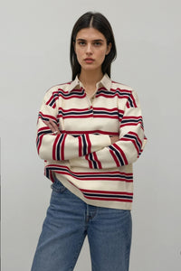 EMMA SWEATER - RED STRIPE