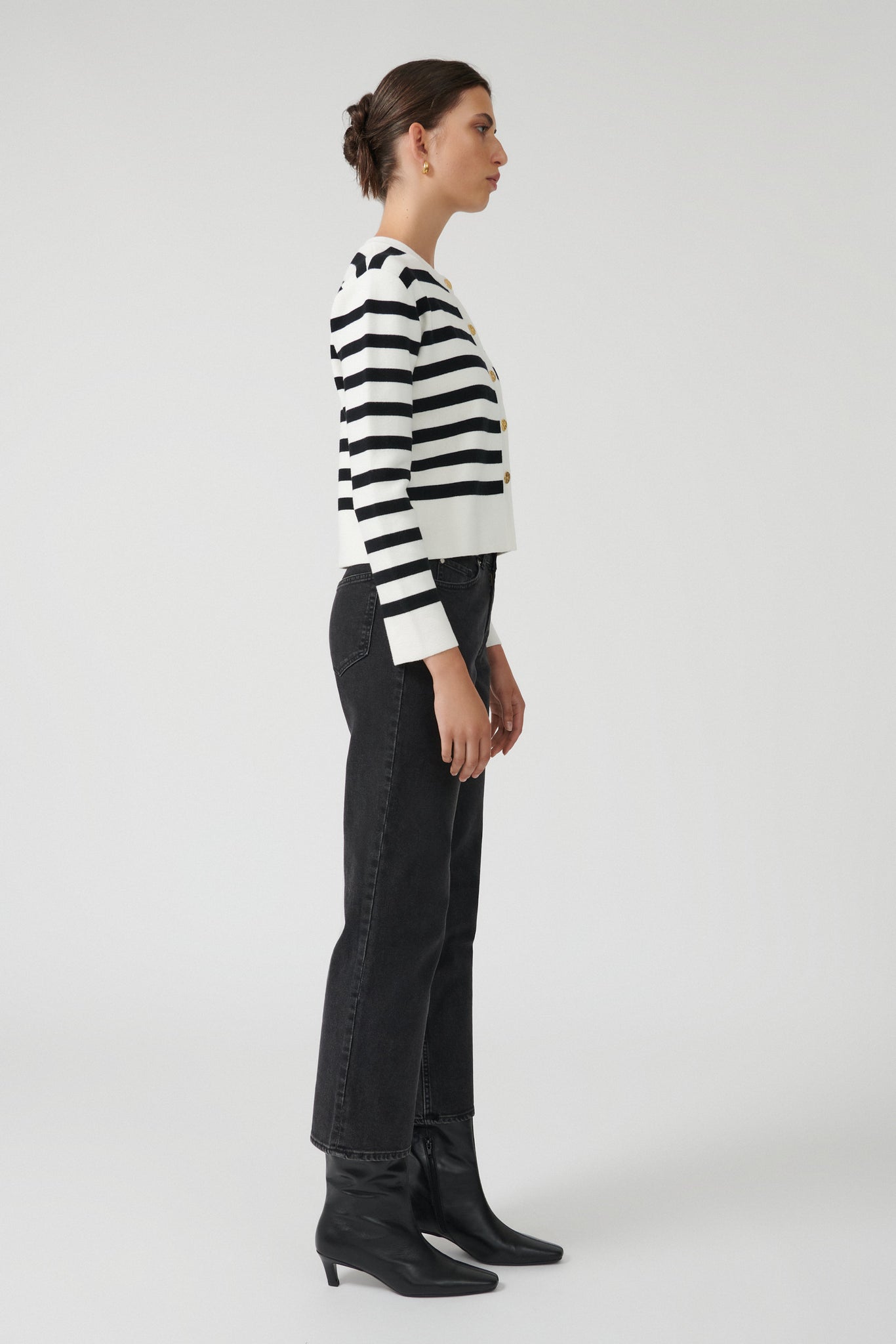 GALA CARDIGAN - BLACK BRETON