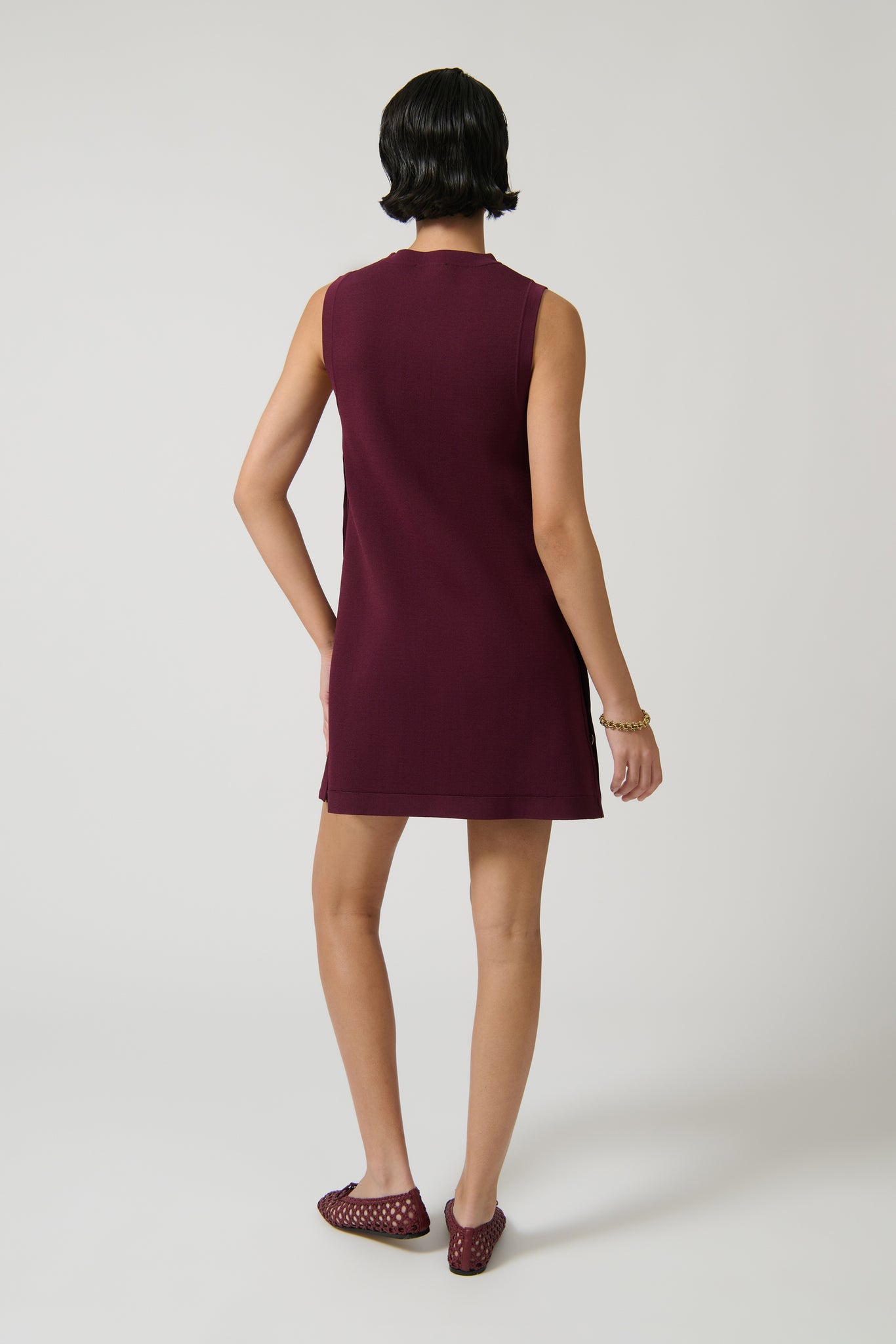 SELENA BUTTON TUNIC - PLUM