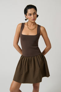 UXIA DRESS - CHOCOLATE [FINAL SALE]