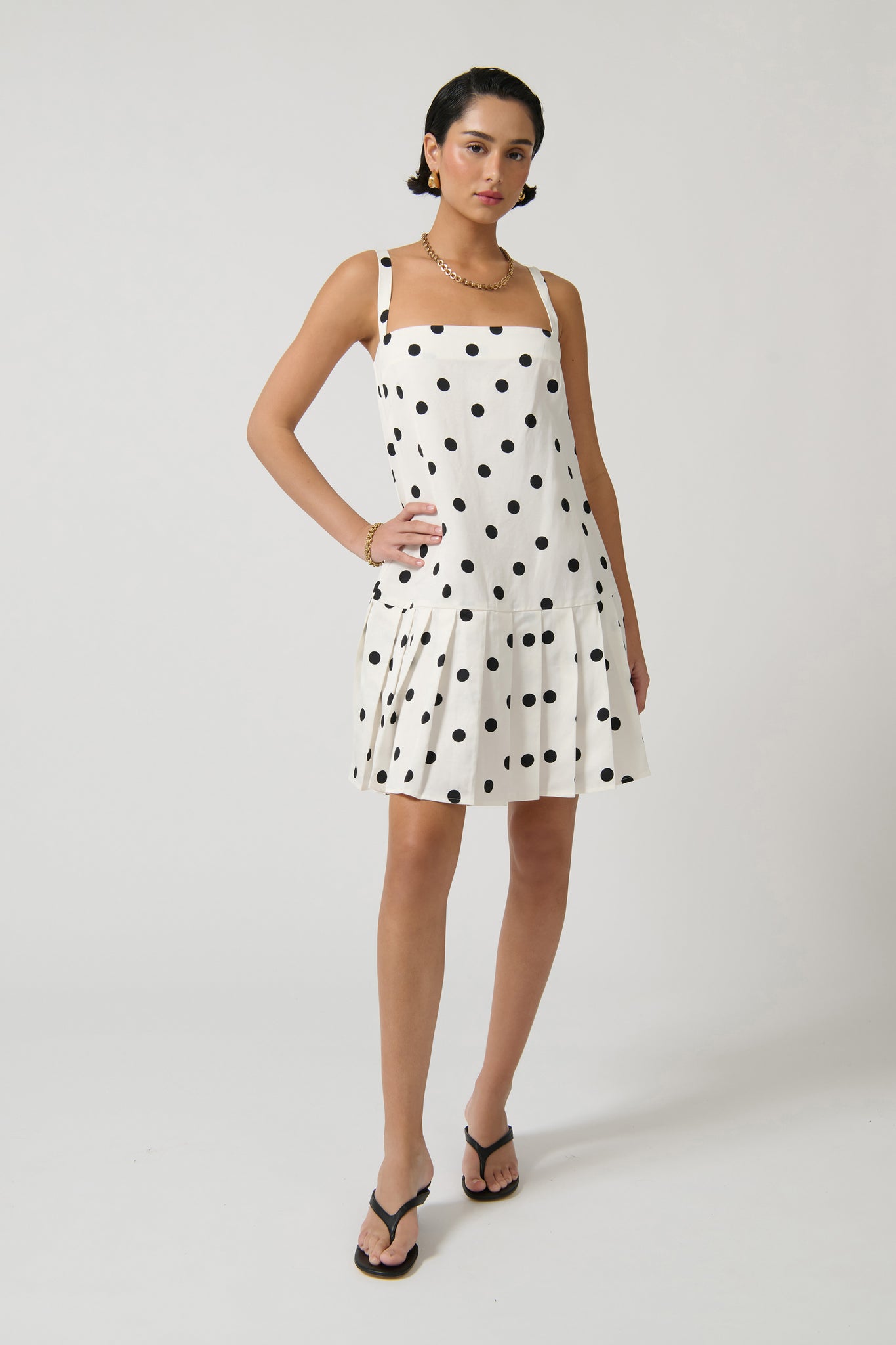 VERA DRESS - WHITE/BLACK [FINAL SALE]