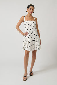 VERA DRESS - WHITE/BLACK [FINAL SALE]