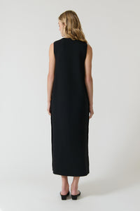 SELENA BUTTON MAXI TUNIC - BLACK