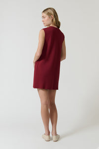 NANDA DRESS - BURGUNDY