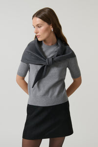 CELIA T-SHIRT - HEATHER GREY