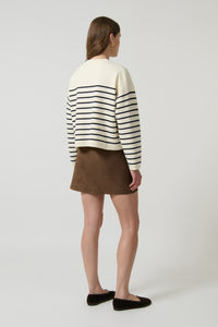 MARTA SWEATER - NAVY BRETON
