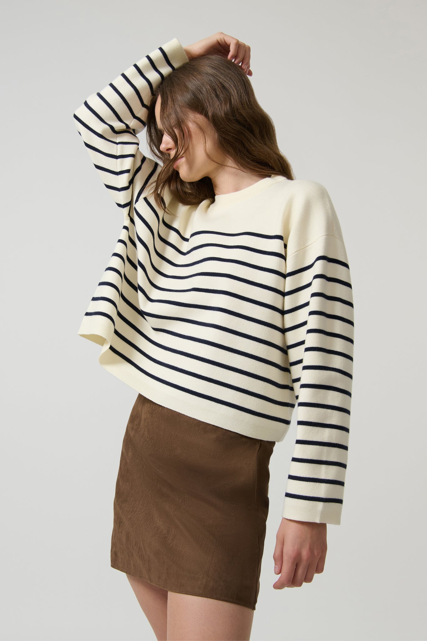 MARTA SWEATER - NAVY BRETON