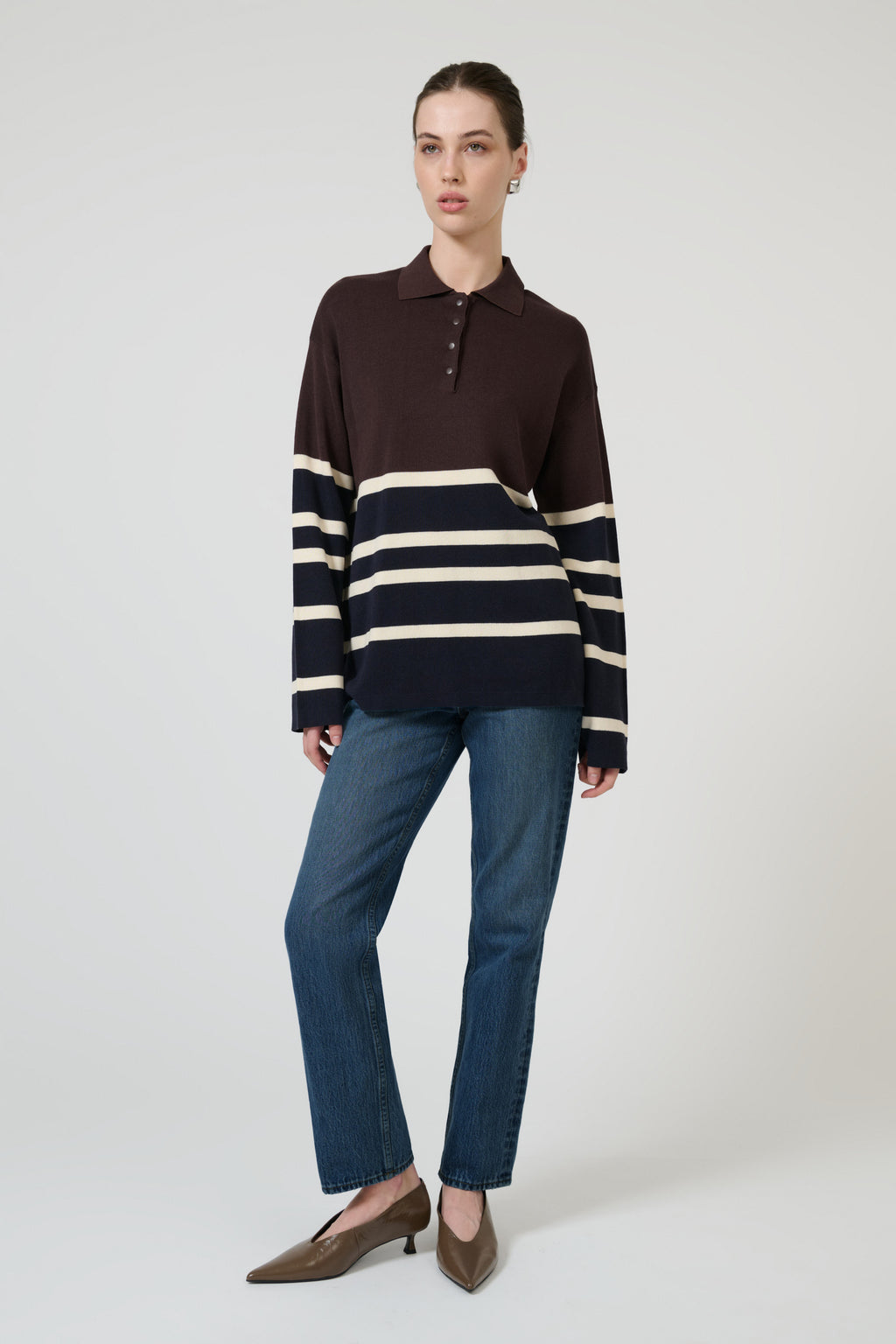 NEW AROA TOP - CHOC STRIPE – ONTE