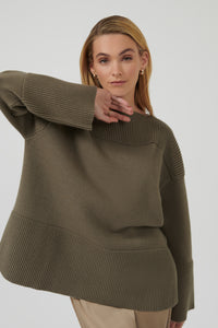 VALENTINA SWEATER - OLIVE [FINAL SALE]