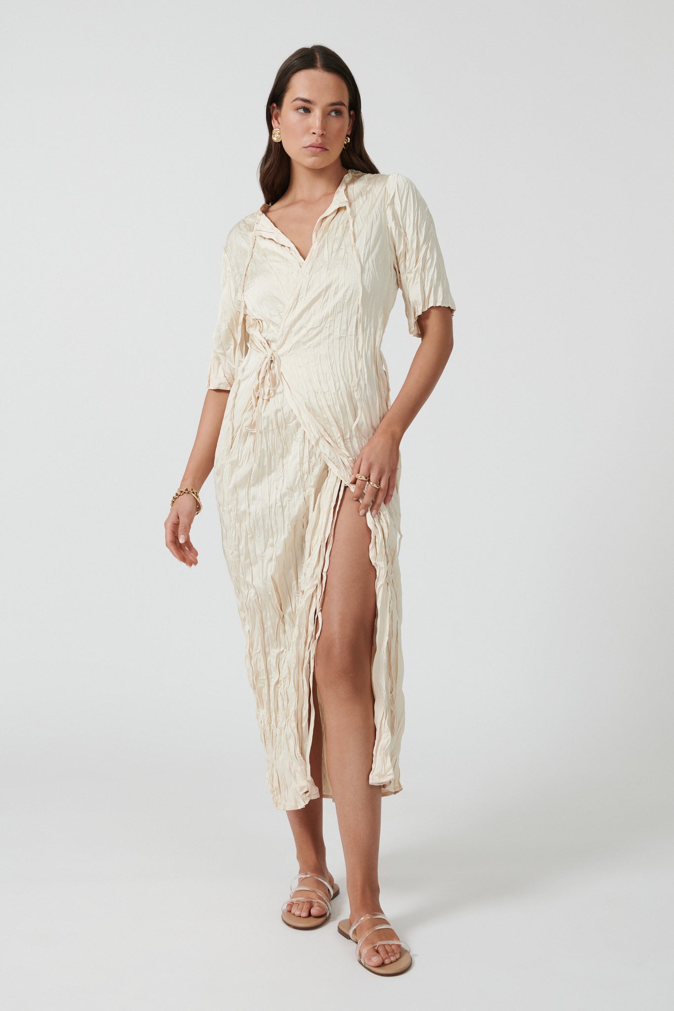 MENCIA ROBE DRESS - IVORY