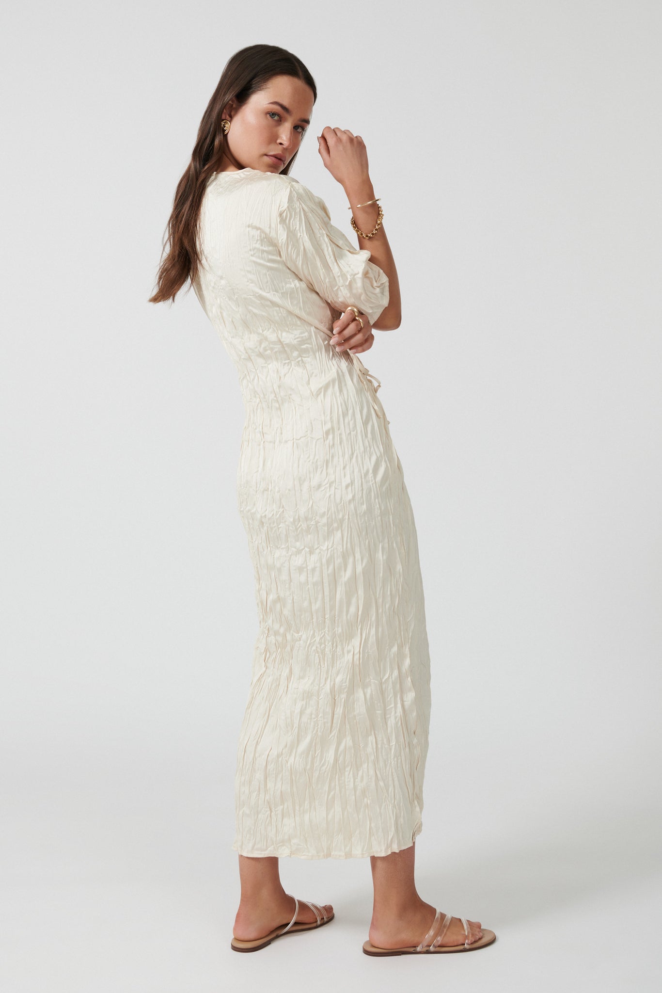 MENCIA ROBE DRESS - IVORY [FINAL SALE]