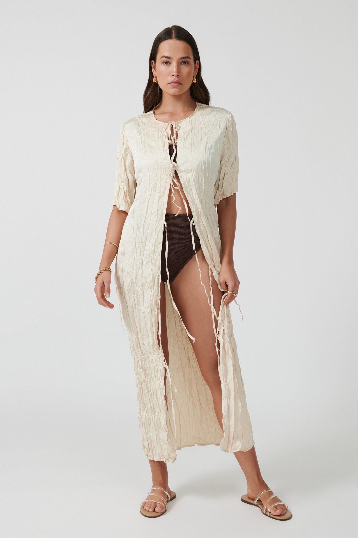 MENCIA ROBE DRESS - IVORY [FINAL SALE]