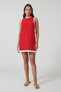 THE SELENA BUTTON TUNIC - RED