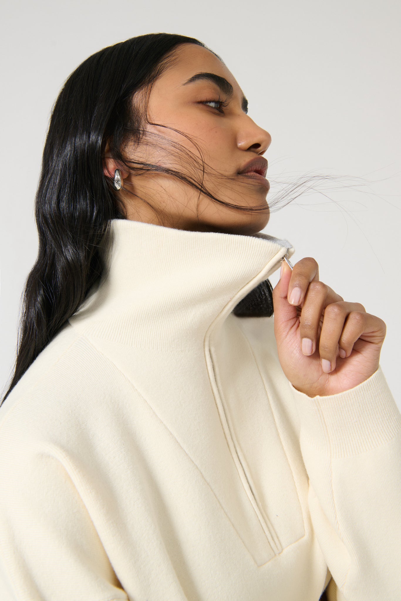 NEREA SWEATER - IVORY/GREY