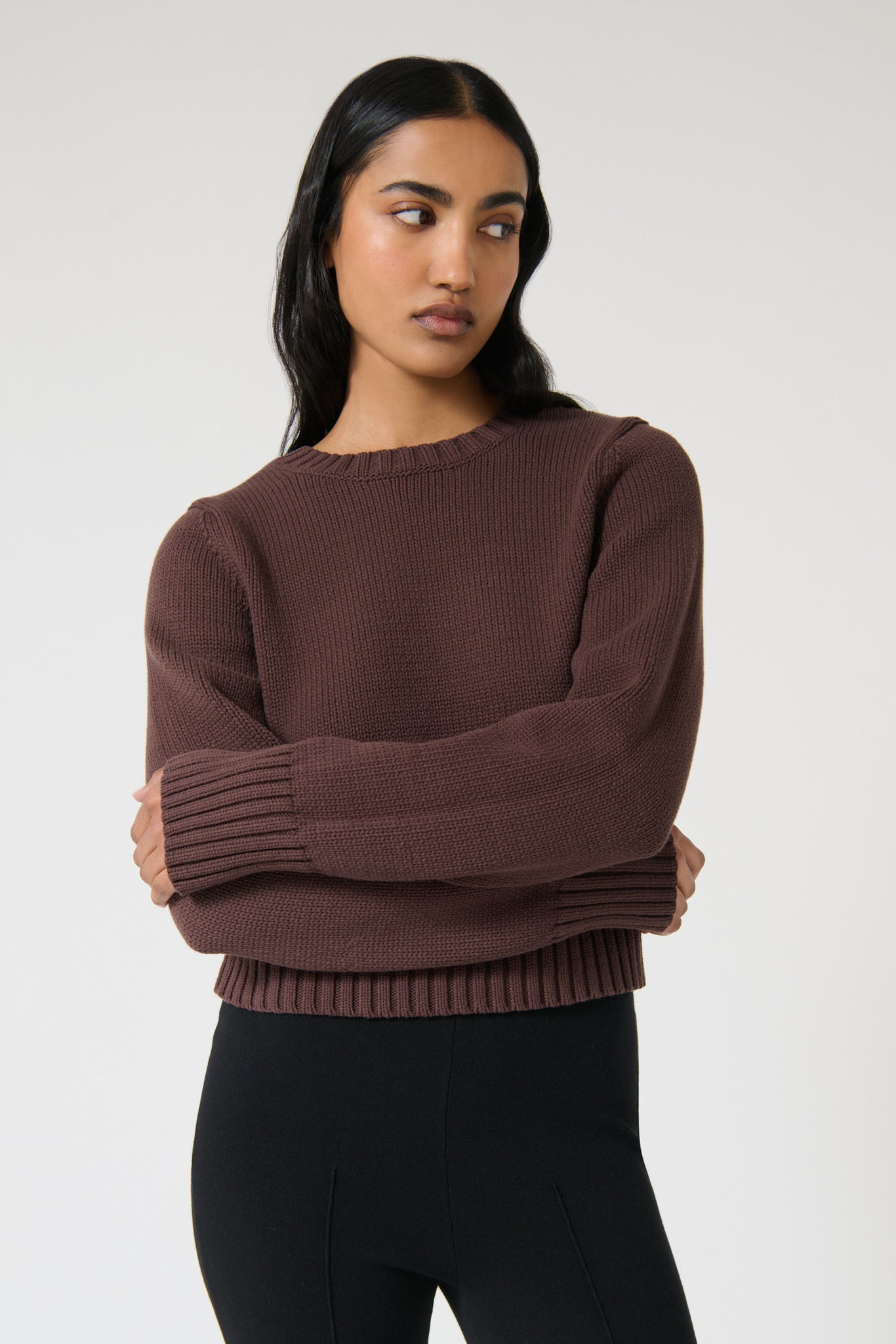 JANA SWEATER - CHOCOLATE