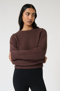 JANA SWEATER - CHOCOLATE