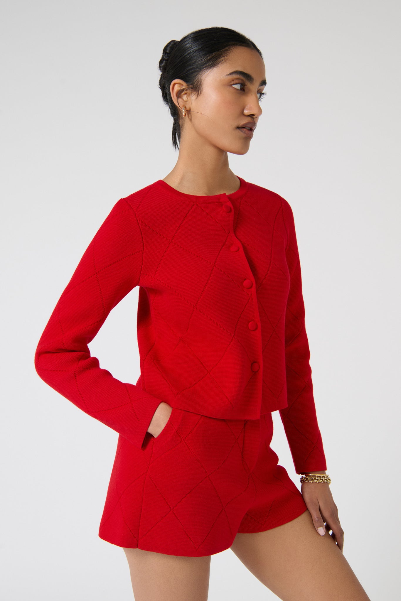 ALDARA CARDIGAN - RED