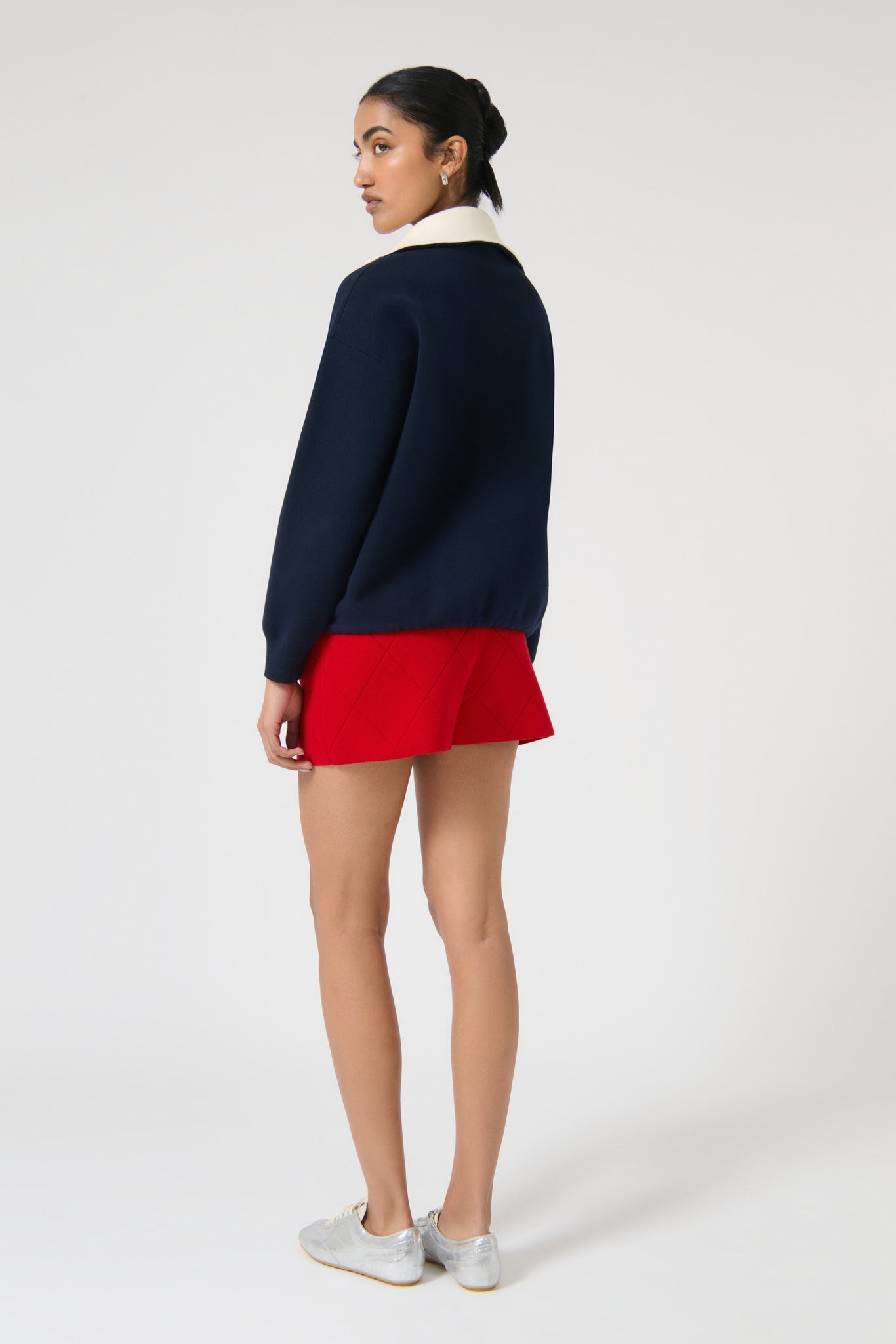 NEREA SWEATER - NAVY/IVORY