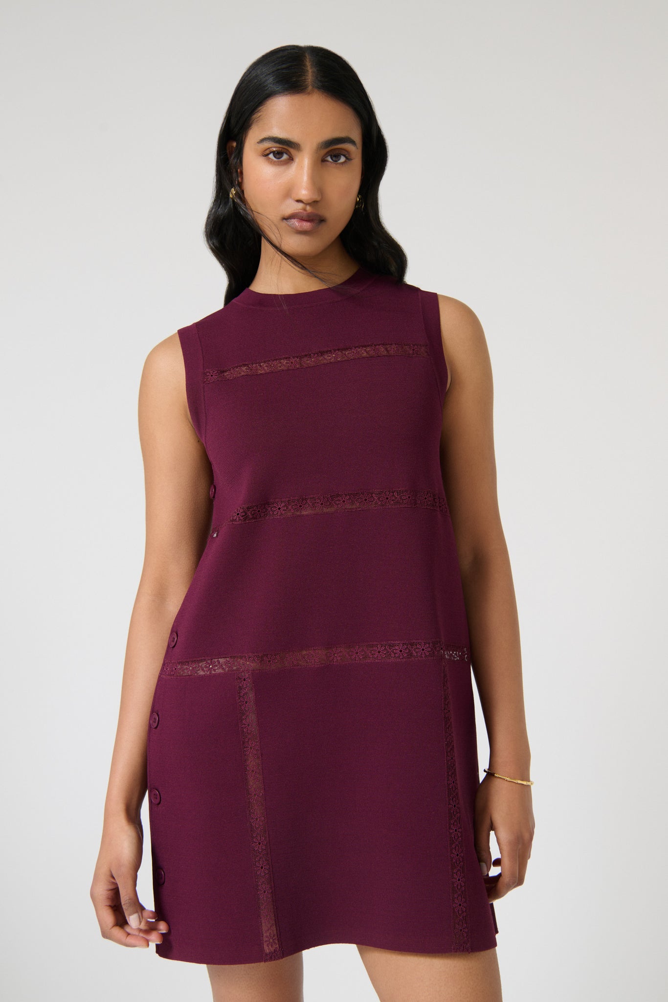 MAR MINI DRESS - PLUM