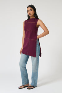 MAR MINI DRESS - PLUM