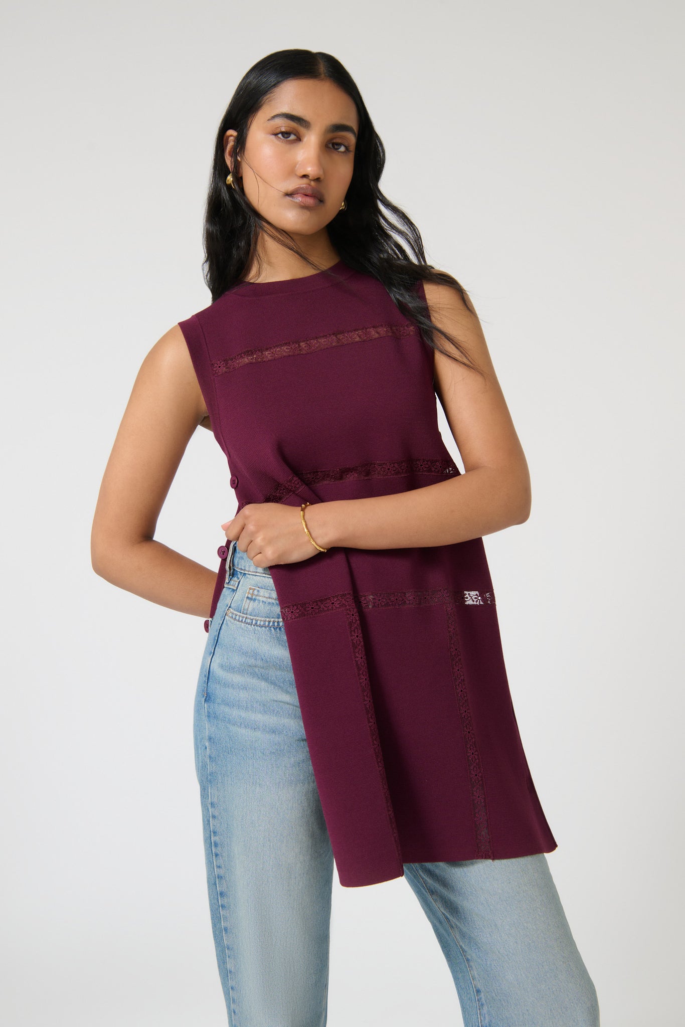 MAR MINI DRESS - PLUM