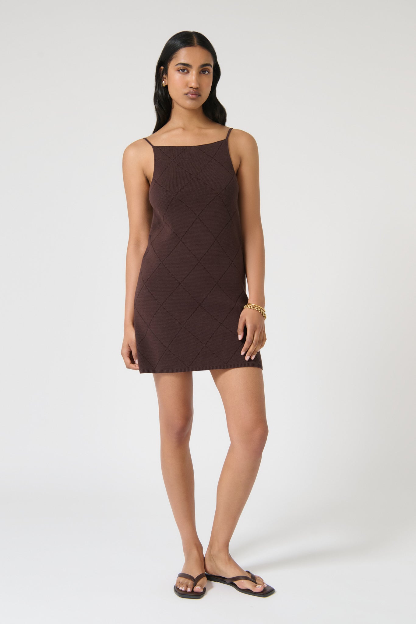 LINA DRESS - CHOCOLATE