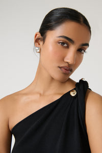 LORETA TWIST DRESS - BLACK