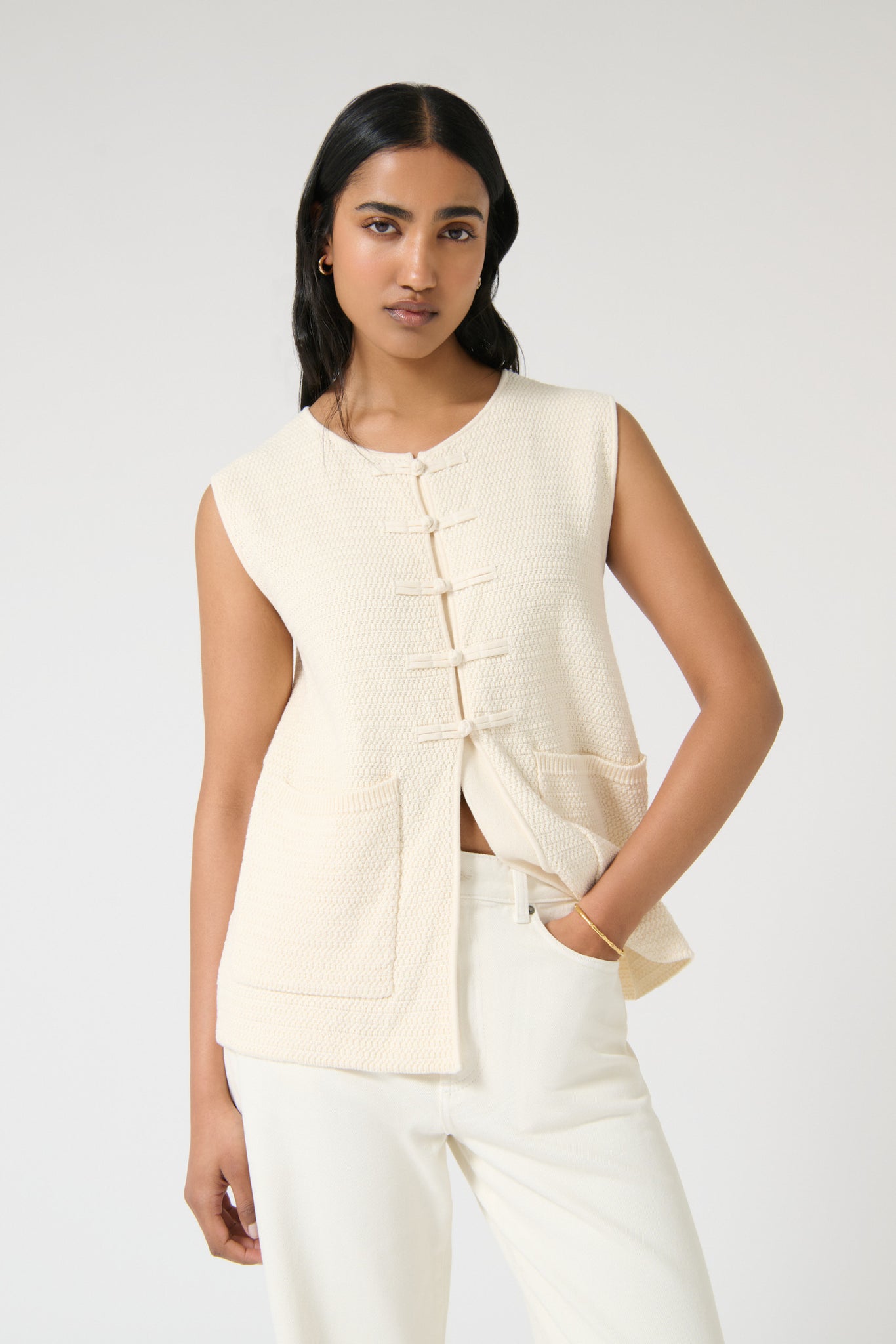 ODELIA GILET - IVORY
