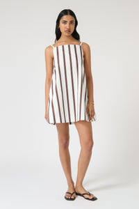 CONCHITA DRESS - CHOC STRIPE