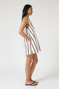 CONCHITA DRESS - CHOC STRIPE