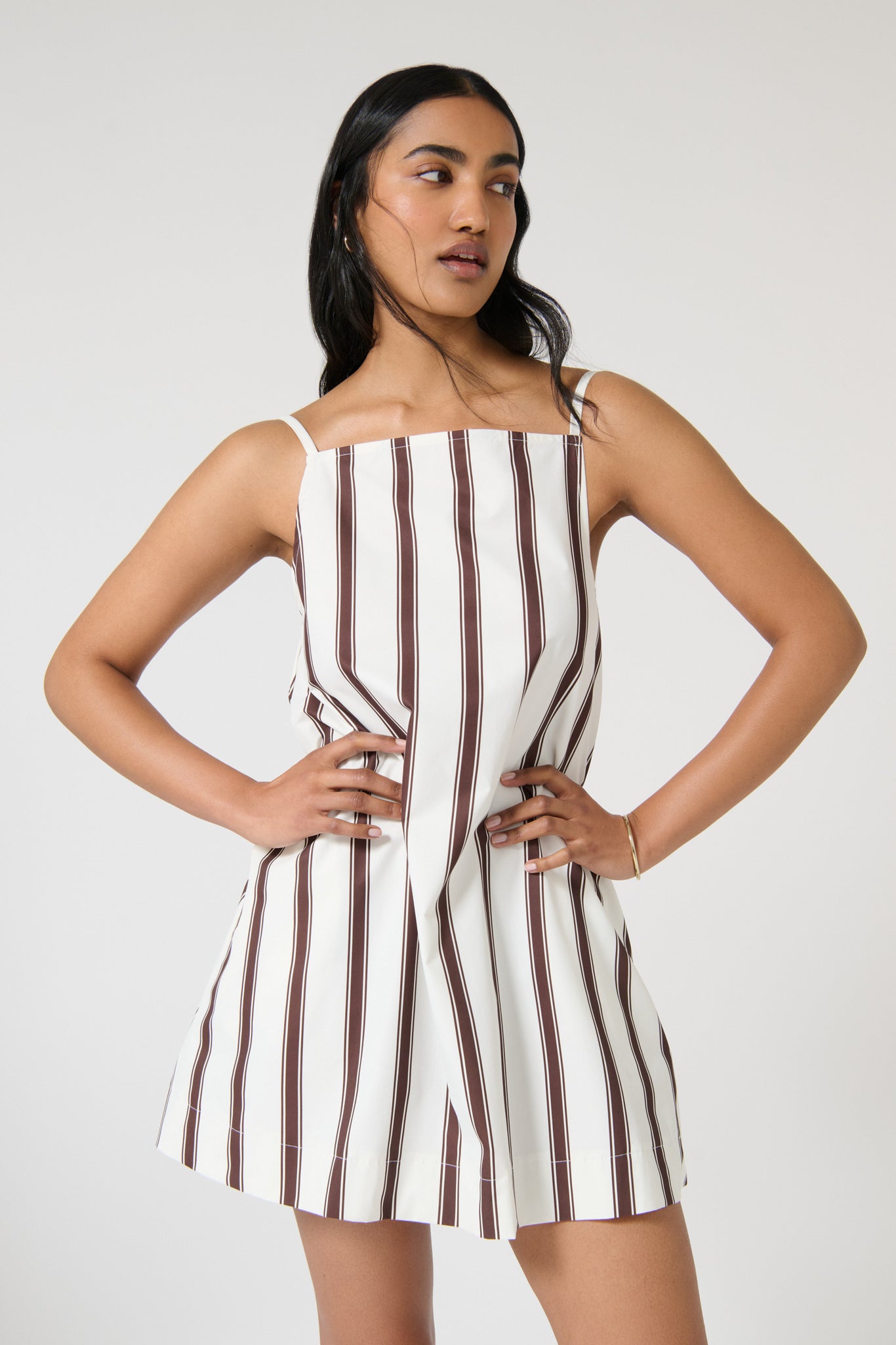 CONCHITA DRESS - CHOC STRIPE