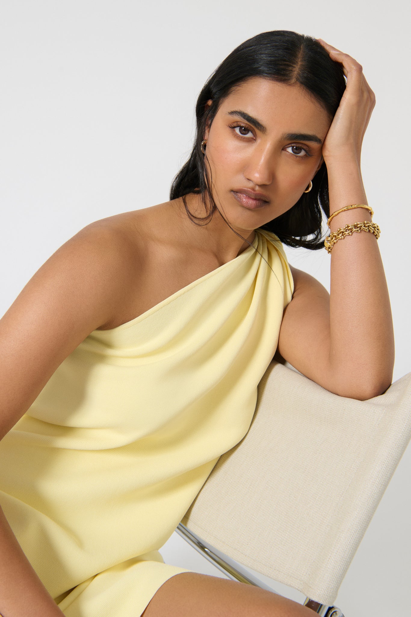 LORETA TWIST DRESS - BUTTER