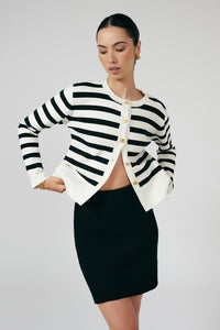 GALA CARDIGAN - BLACK BRETON